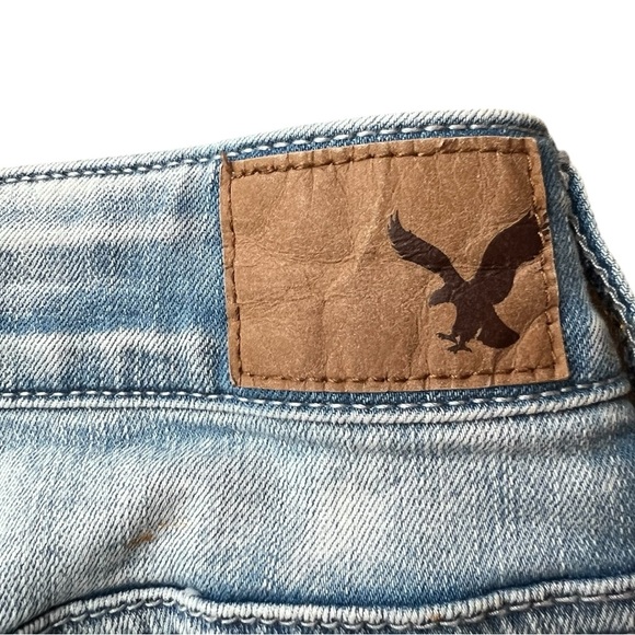 Custom Upcycled Splash Paint American Eagle Denim Shorts, Size 10. - Picture 5 of 6